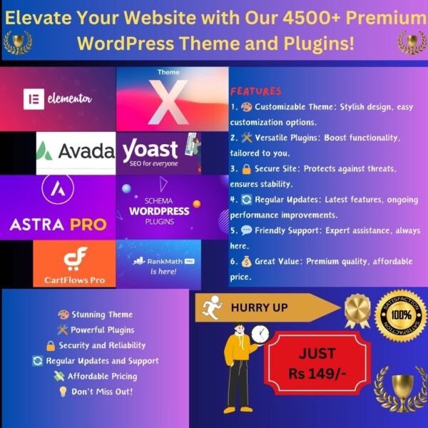 Elevate Your Website with Our 4500+ Premium WordPress Theme and Plugins!